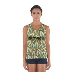 Green Leaves Sport Tank Top  by goljakoff