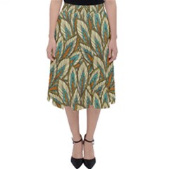 Green Leaves Classic Midi Skirt by goljakoff