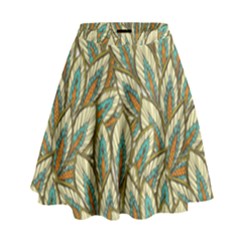 Green Leaves High Waist Skirt by goljakoff