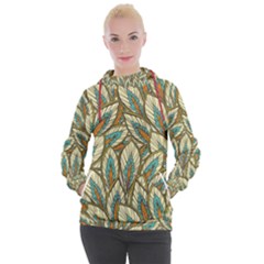 Green Leaves Women s Hooded Pullover by goljakoff