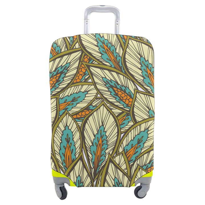 Green leaves Luggage Cover (Medium)