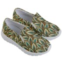 Green leaves Kids Lightweight Slip Ons View3