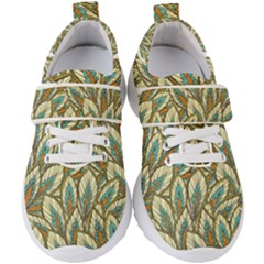 Green Leaves Kids  Velcro Strap Shoes by goljakoff