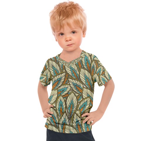 Green Leaves Kids  Sports Tee by goljakoff