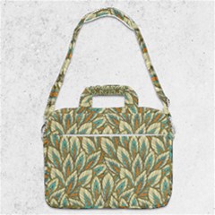 Green Leaves Macbook Pro Shoulder Laptop Bag  by goljakoff