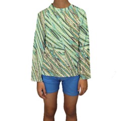 Green Leaves Kids  Long Sleeve Swimwear by goljakoff