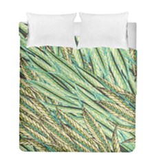 Green Leaves Duvet Cover Double Side (full/ Double Size) by goljakoff