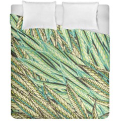 Green Leaves Duvet Cover Double Side (california King Size) by goljakoff