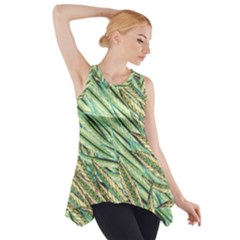 Green Leaves Side Drop Tank Tunic by goljakoff