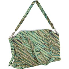 Green Leaves Canvas Crossbody Bag by goljakoff