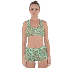 Green Leaves Racerback Boyleg Bikini Set by goljakoff