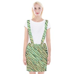 Green Leaves Braces Suspender Skirt by goljakoff