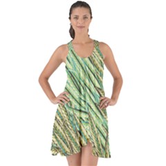 Green Leaves Show Some Back Chiffon Dress by goljakoff