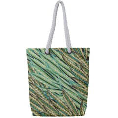 Green Leaves Full Print Rope Handle Tote (small) by goljakoff