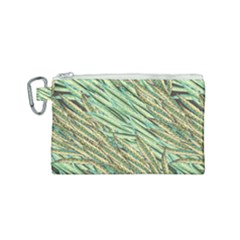 Green Leaves Canvas Cosmetic Bag (small) by goljakoff