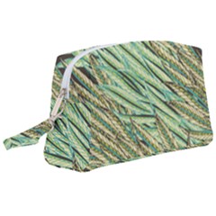 Green Leaves Wristlet Pouch Bag (large) by goljakoff