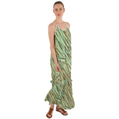 Green Leaves Cami Maxi Ruffle Chiffon Dress by goljakoff