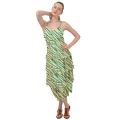 Green Leaves Layered Bottom Dress by goljakoff