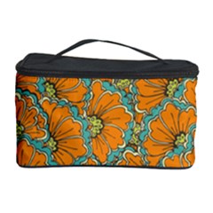 Orange Flowers Cosmetic Storage by goljakoff