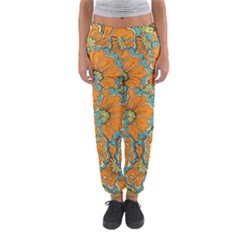 Orange Flowers Women s Jogger Sweatpants by goljakoff