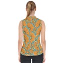 Orange flowers Mock Neck Shell Top View2