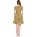 Orange flowers Inside Out Cap Sleeve Dress View4