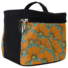 Orange Flowers Make Up Travel Bag (big) by goljakoff