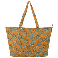 Orange Flowers Full Print Shoulder Bag by goljakoff