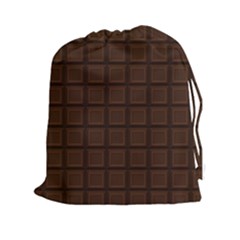 Chocolate Drawstring Pouch (2xl) by goljakoff