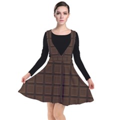 Chocolate Plunge Pinafore Dress by goljakoff