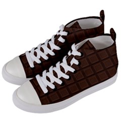 Chocolate Women s Mid-top Canvas Sneakers by goljakoff