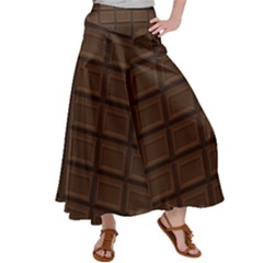 Milk Chocolate Satin Palazzo Pants by goljakoff