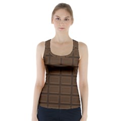 Milk Chocolate Racer Back Sports Top by goljakoff