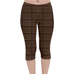 Milk Chocolate Velvet Capri Leggings  by goljakoff