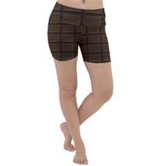 Milk Chocolate Lightweight Velour Yoga Shorts by goljakoff