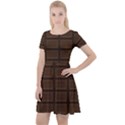 Milk Chocolate Cap Sleeve Velour Dress  View1