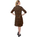 Milk Chocolate Long Sleeve Mini Shirt Dress View2