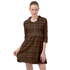 Milk Chocolate Mini Skater Shirt Dress by goljakoff