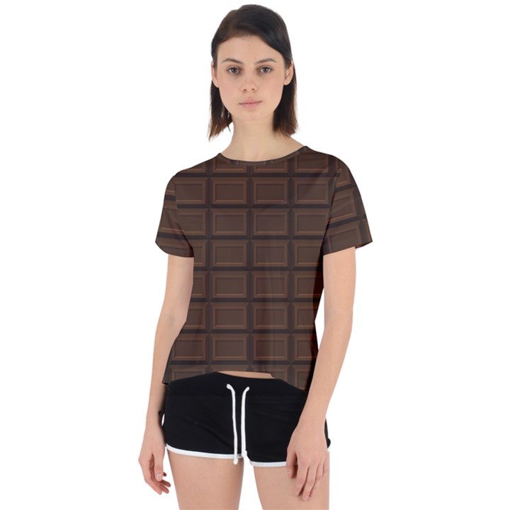 Milk Chocolate Open Back Sport Tee