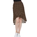 Milk Chocolate Frill Hi Low Chiffon Skirt View1