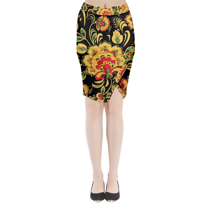 Hohloma Midi Wrap Pencil Skirt