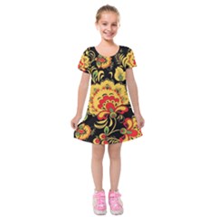 Hohloma Kids  Short Sleeve Velvet Dress by goljakoff