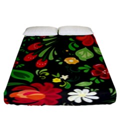 Russian Khokhloma Fitted Sheet (king Size) by goljakoff