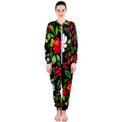 Russian Khokhloma Onepiece Jumpsuit (ladies)  by goljakoff