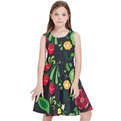 Russian Khokhloma Kids  Skater Dress