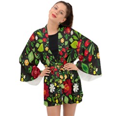 Russian Khokhloma Long Sleeve Kimono by goljakoff