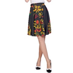 Hohloma Ornament A-line Skirt by goljakoff