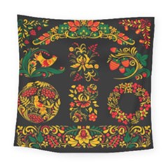 Hohloma Ornament Square Tapestry (large) by goljakoff