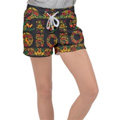 Hohloma Ornament Velour Lounge Shorts by goljakoff