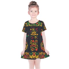 Hohloma Ornament Kids  Simple Cotton Dress by goljakoff